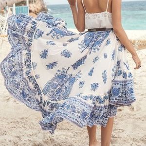 DREAMY PEACOCK TASSEL SKIRT NWT